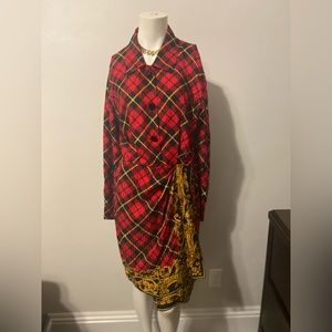 MAGGY LONDON plaid dress